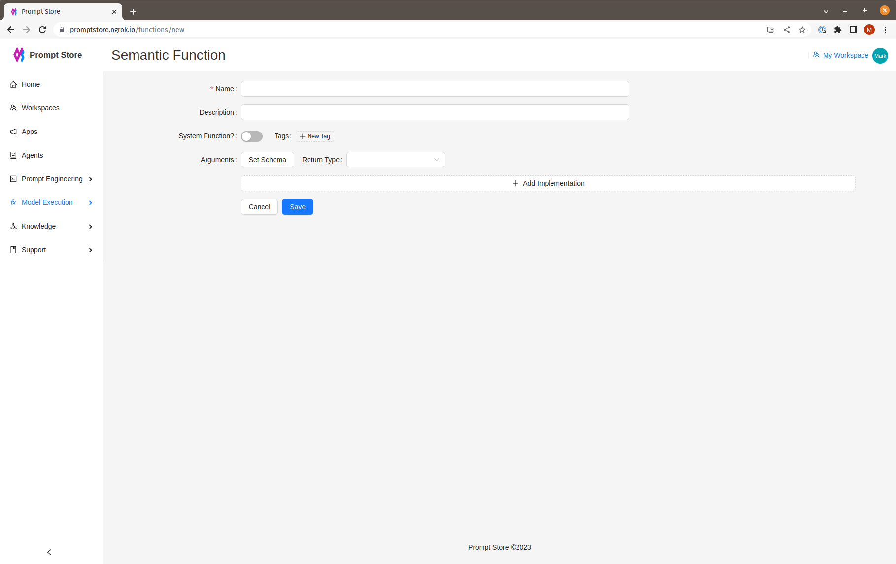 New Semantic Function Form