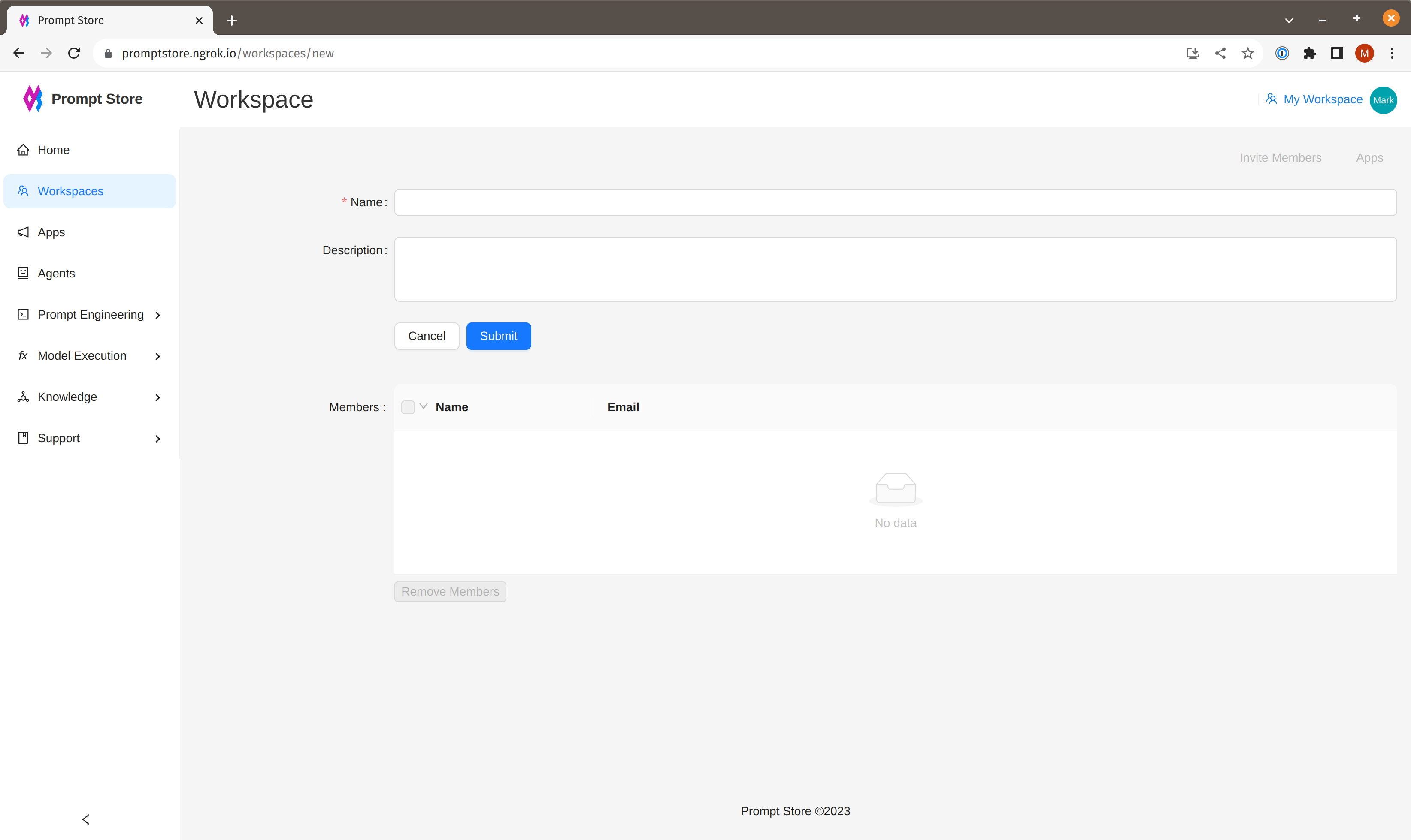 Workspace Form
